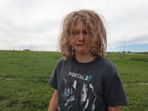 Cinder long messy hair unhappy